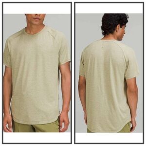 Lululemon Mens Drysense Training Tee Medium Heathered Bronze Green Medium